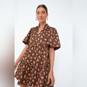 Tuckernuck Rosewood Chintz Crawford Short Sleeve Floral Mini Dress, Size XXXL